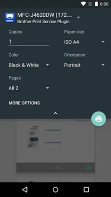 Brother Print Service Plugin android App screenshot 1